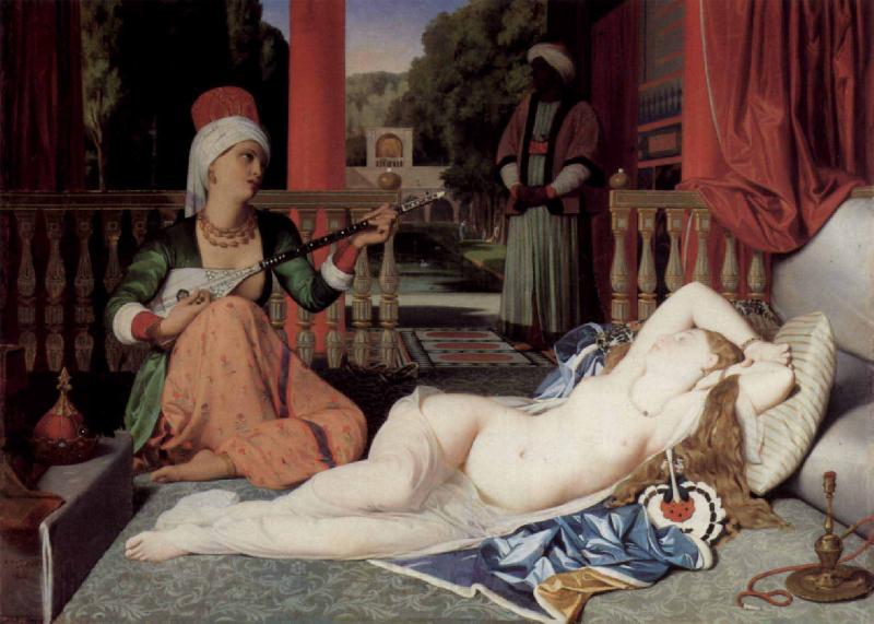 Jean Auguste Dominique Ingres Odalisque with Slave Norge oil painting art